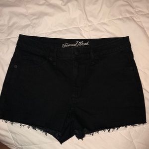 Black jean shorts